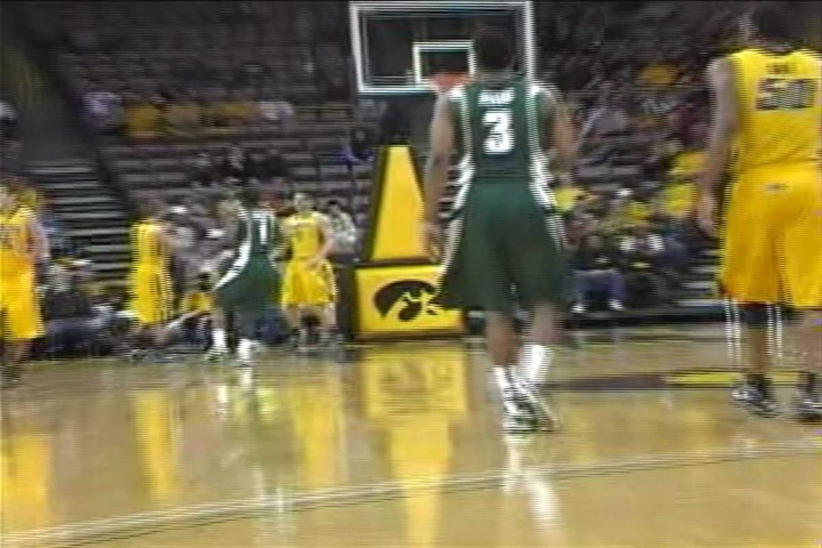 Empty seats and silence along with a poor Iowa team greet the Spartans here in Iowa City. Photo courtesy of Greg Martin.