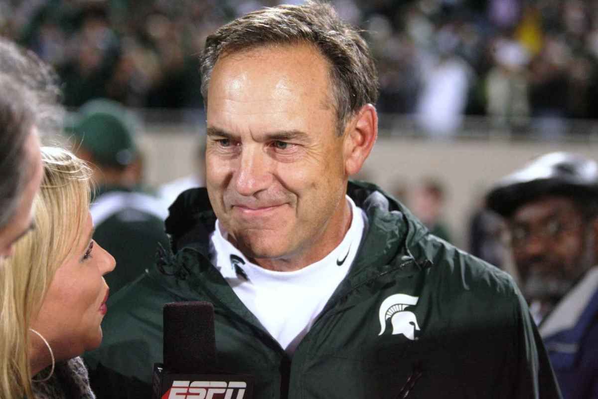 Mark Dantonio was all smiles after his win over the Irish in which he CLEARLY out coached Brian Kelly. Photo courtesy of Bill Marklevits.