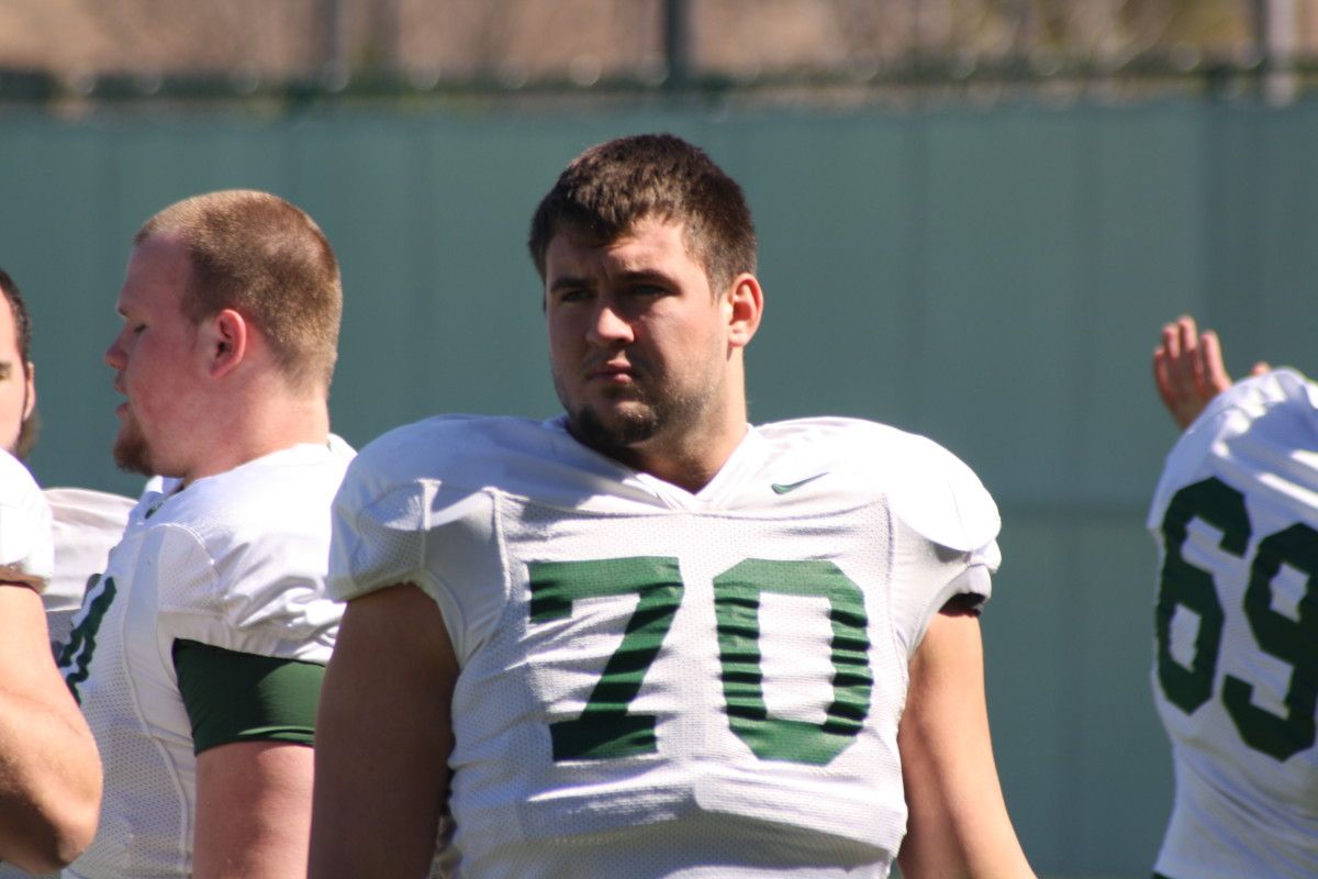 Skyler Schofner has a leg up for the starting tackle spot and probably won't give it up for four years. Photo courtesy of Troy Benoit.