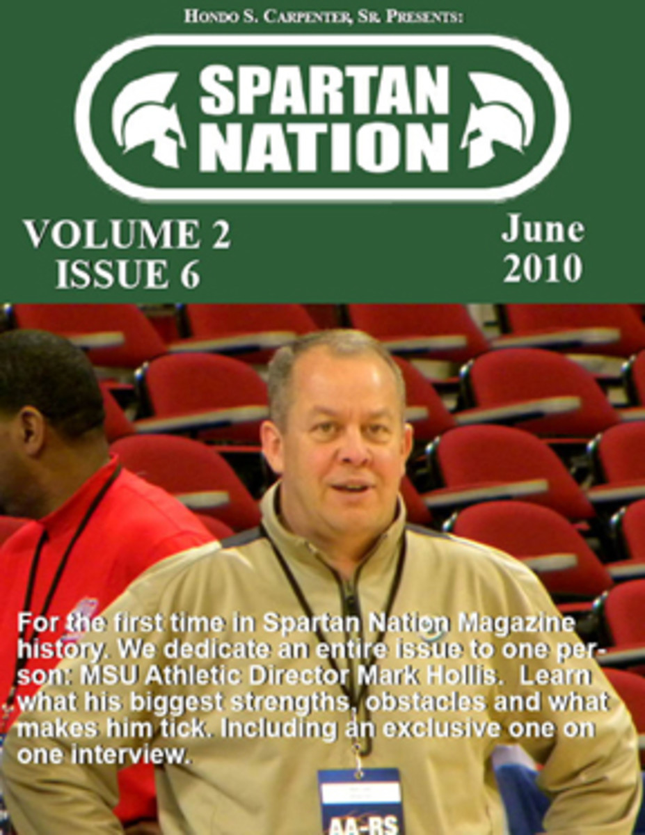 Here is the cover of the electronic version of the June magazine.  The entire issue is dedicated to MSU AD Mark Hollis.