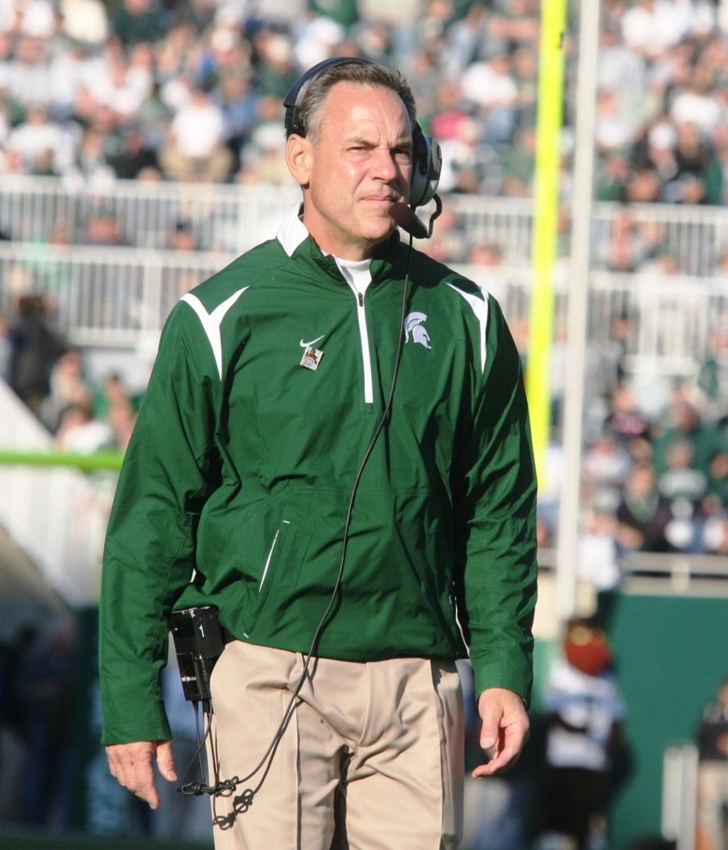Dantonio leads his team into his fourth spring session with the most talen on the roster he has had to work with. Photo courtesy of Bill Marklevits.