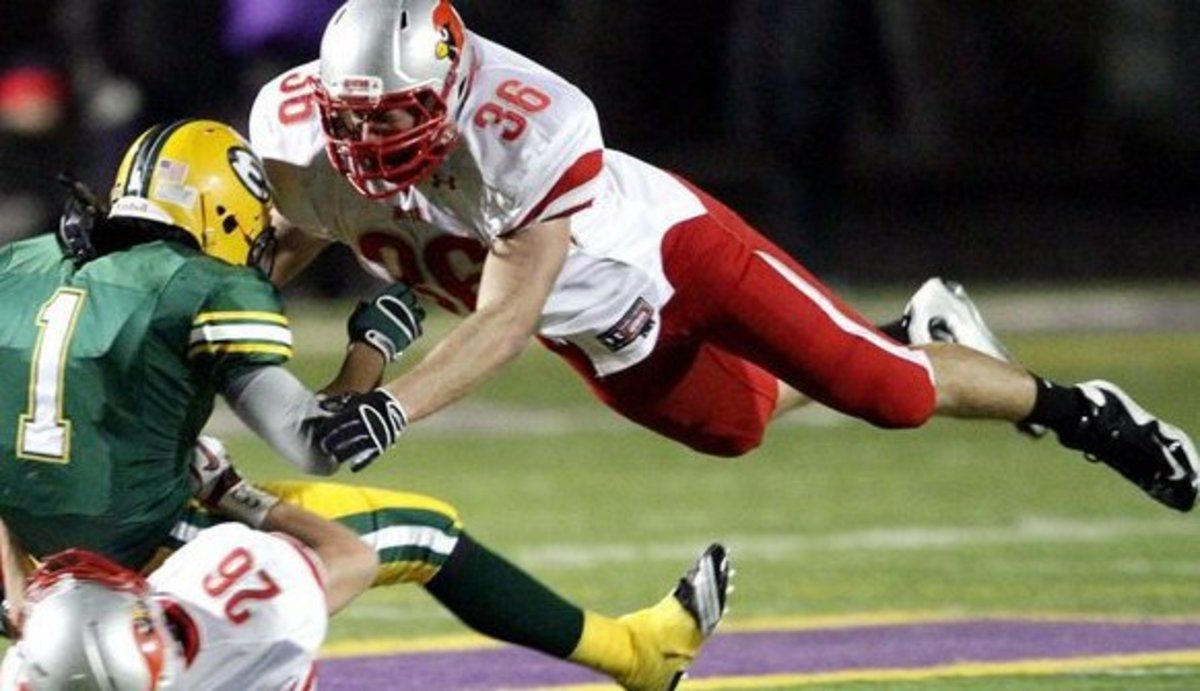 Tom Stroble is one of the best DE recruits for 2012 in the nation.  Photo courtesy of Stroble.