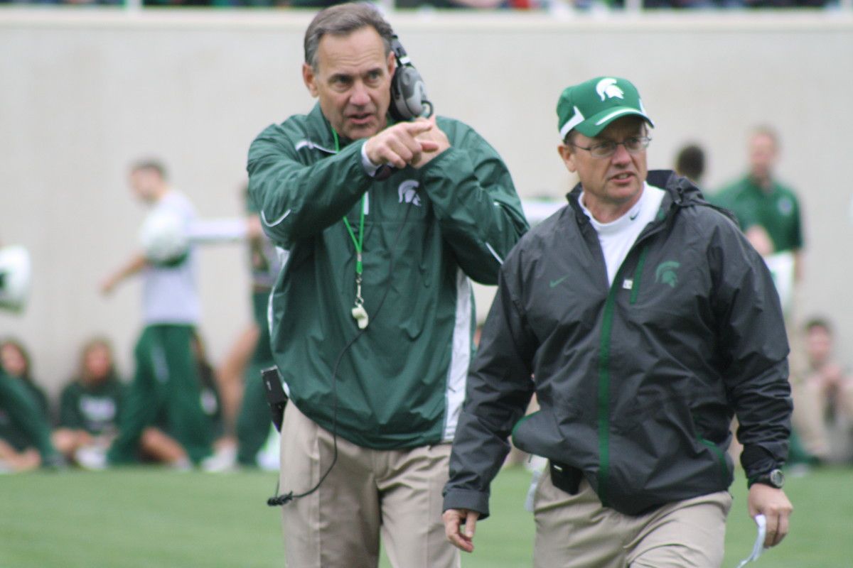 Mark Dantonio and his Spartan program are marching ahead with 2010 recruiting. Photo courtesy of Mark Boomgaard.