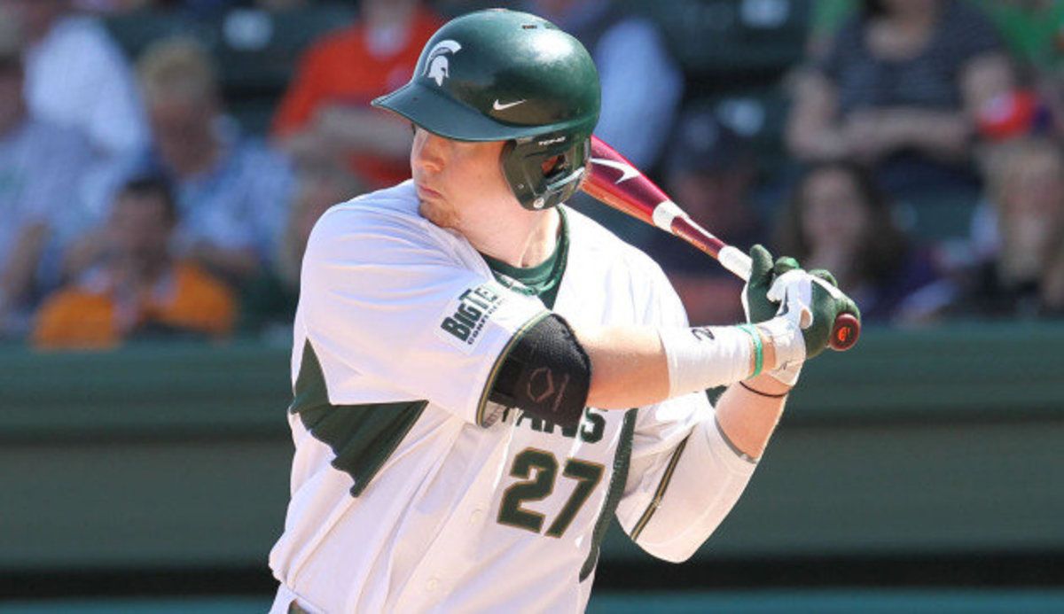 Holm also named Big Ten Co-Player of the Week by the conference office. Photo courtesy of MSU SID.