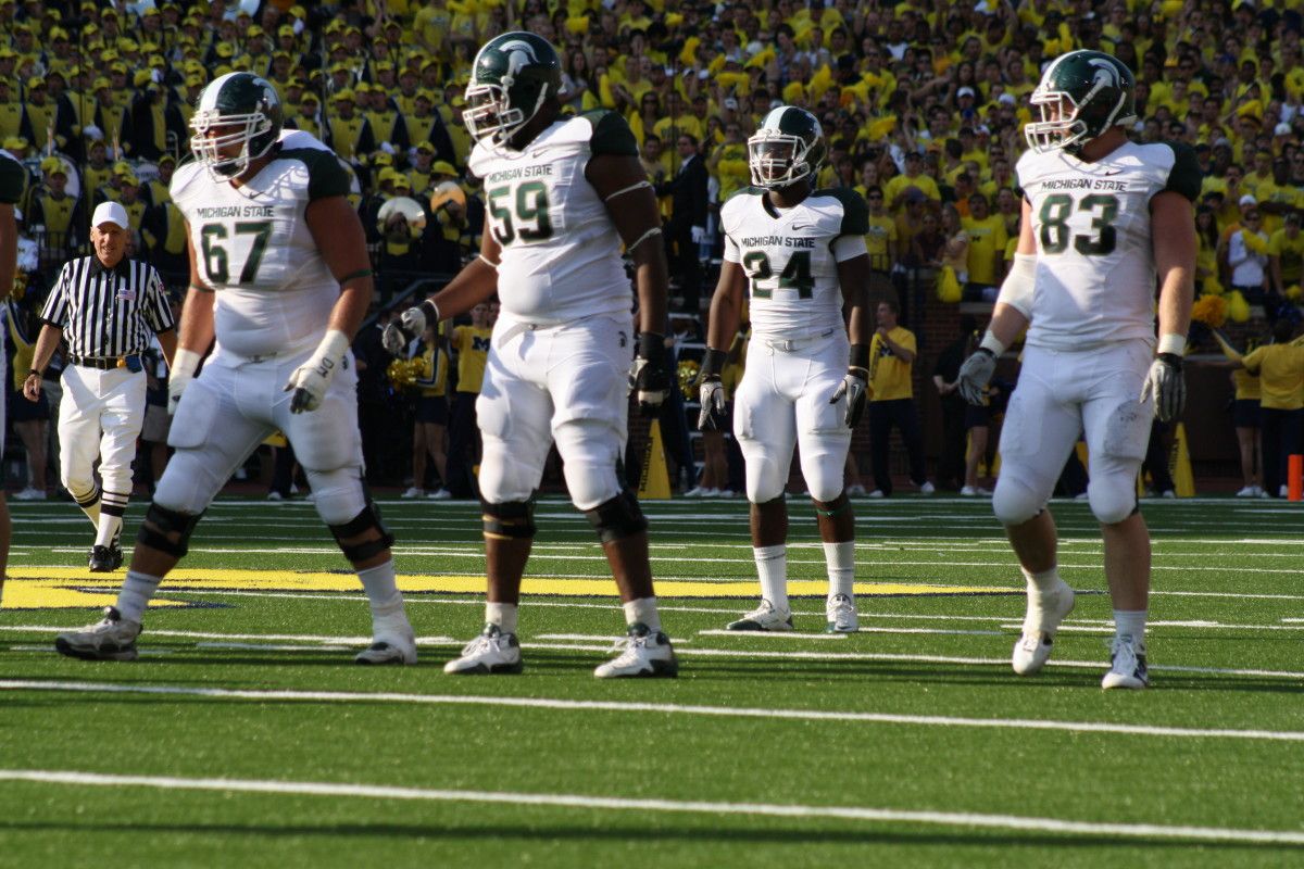 The OL has shined for the Spartans in 2010. Photo courtesy of Bill Marklevits.