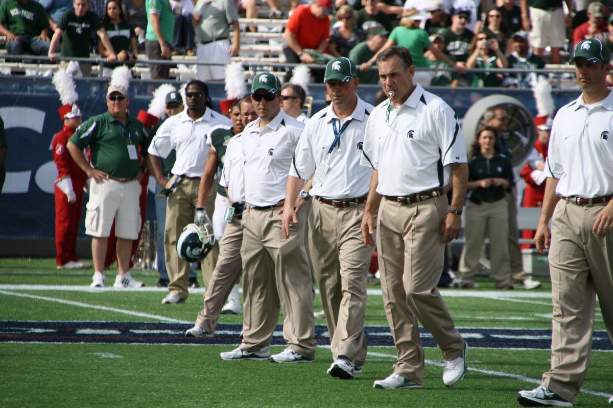 Roushar's relationship with Dantonio helps him understand his boss and what he wants. Photo courtesy of Mark Boomgaard.