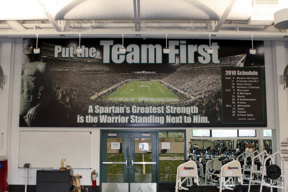 Team first is the motto and with depth at every spot, it's also the answer!  Photo courtesy of Starr Portice.