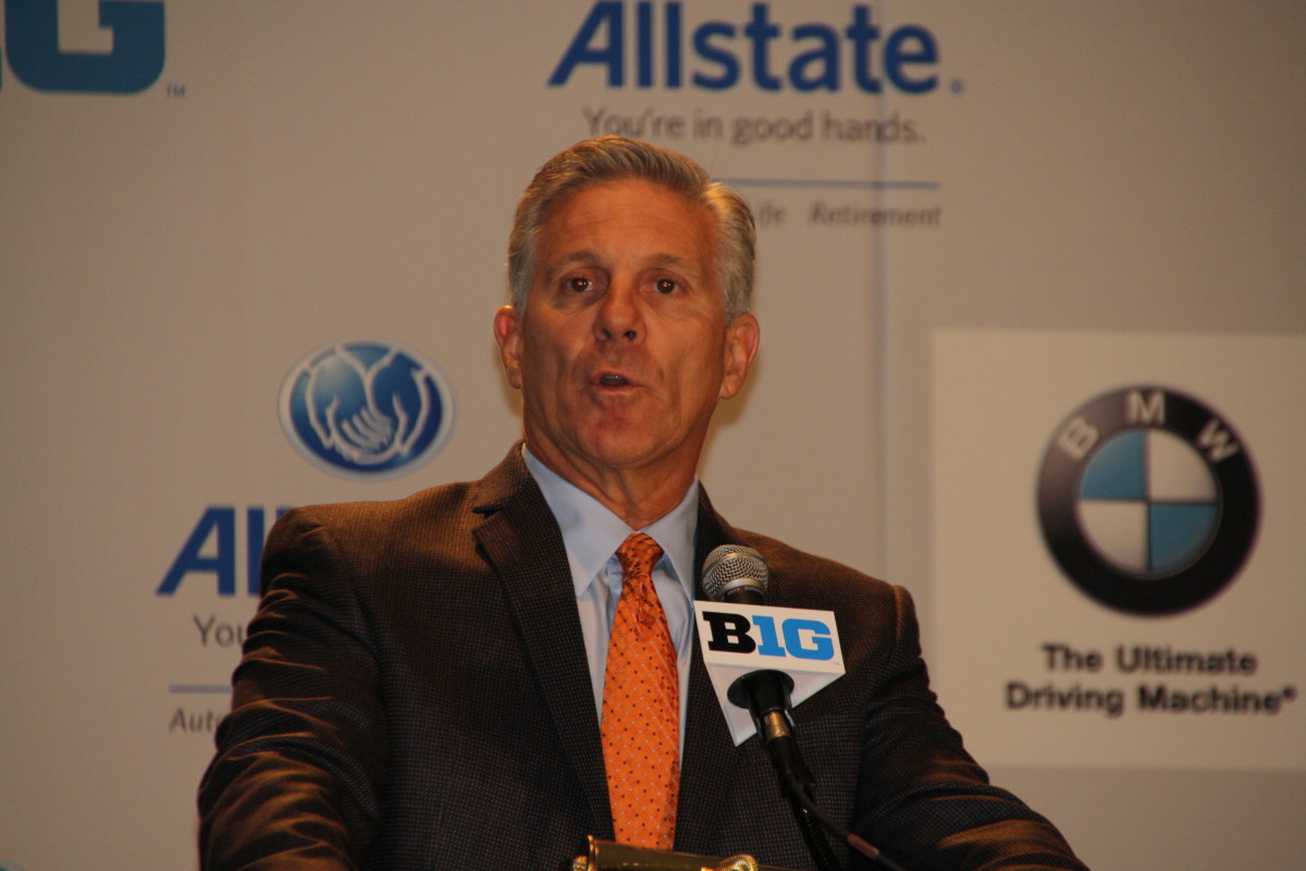 Clearly on the hot seat with a lot of attention for his OC, Ron Zook said little today at the B1G medi days.