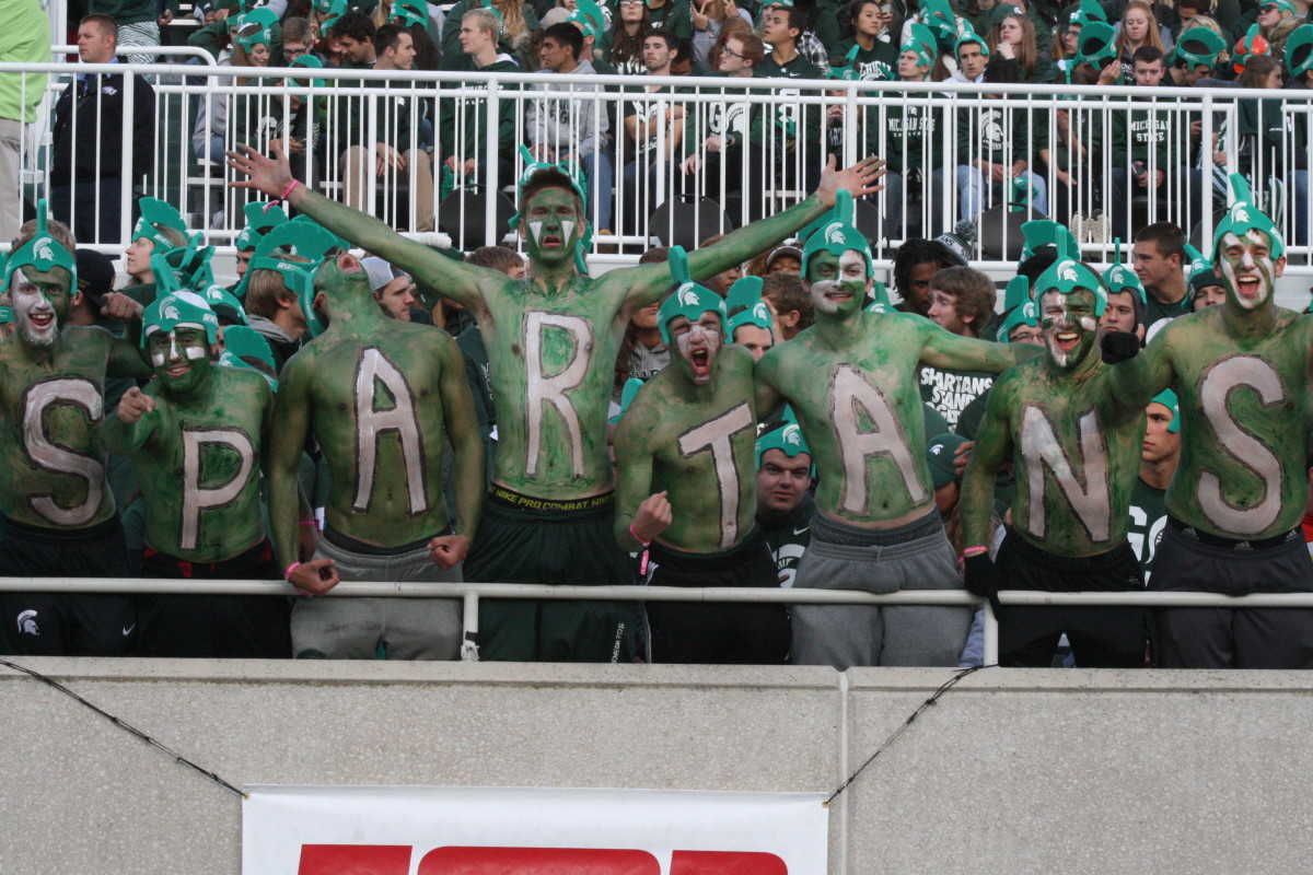 The raucous Spartan fans will be out in full force in just a few hours to kick off the 2016 season!  Photo courtesy of Mark Boomgaard