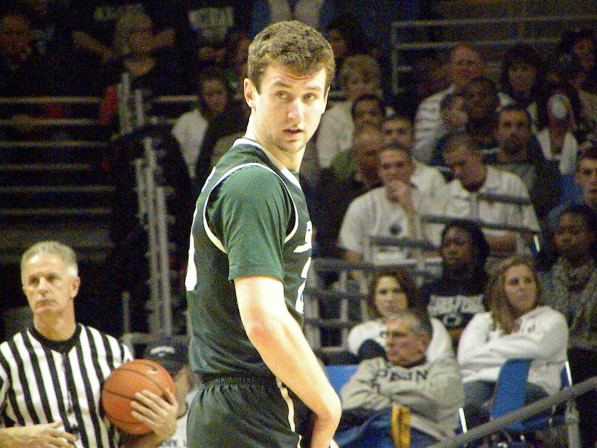 Junior walk on Mike Kebler was a star for the Spartans today here at PSU.  Photo courtesy of Kevin Krzeminski.