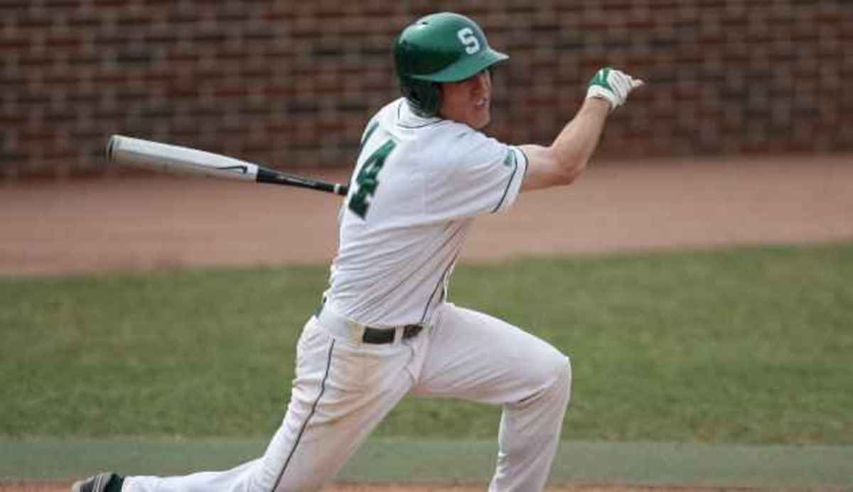 Freshman David Garner earns the win by pitching four scoreless innings in relief.  Photo courtesy of MSU SID.