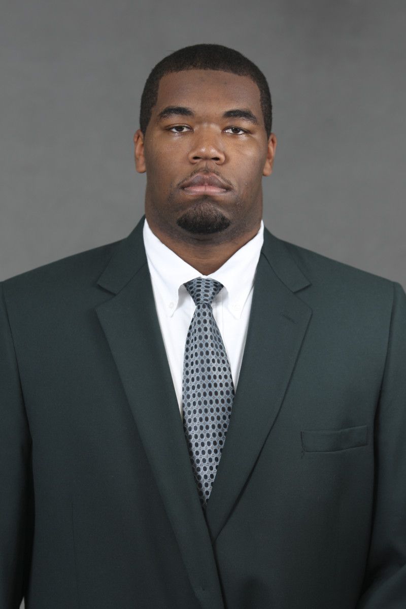 D.J. Young may terrorize Big Ten defensive lineman, but a caring and considerate gentleman off of it. Photo courtesy of the MSU SID.