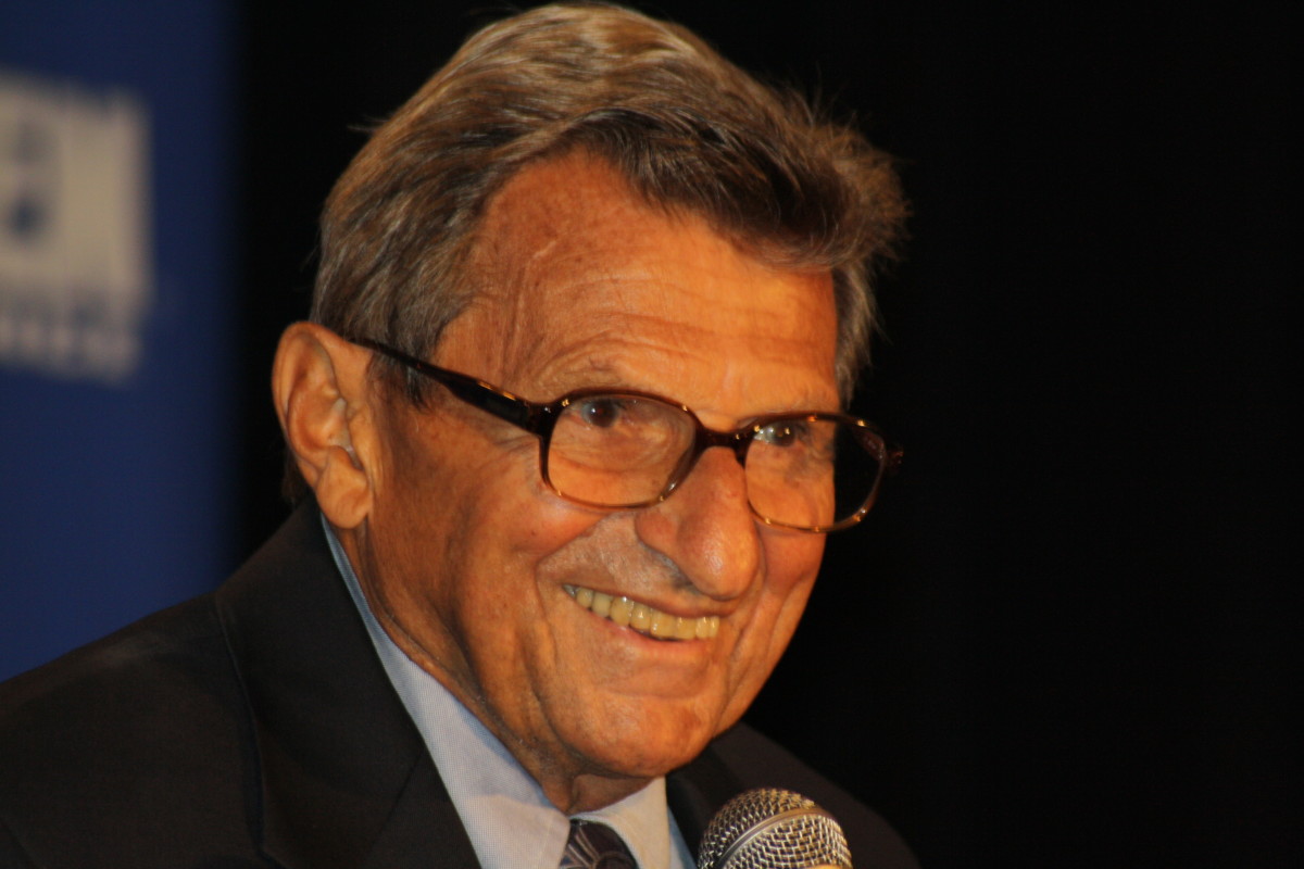 Joe Paterno was all smiles today as he prepares for yet another season in Happy Valley!  Photo courtesy of Toy Benoit