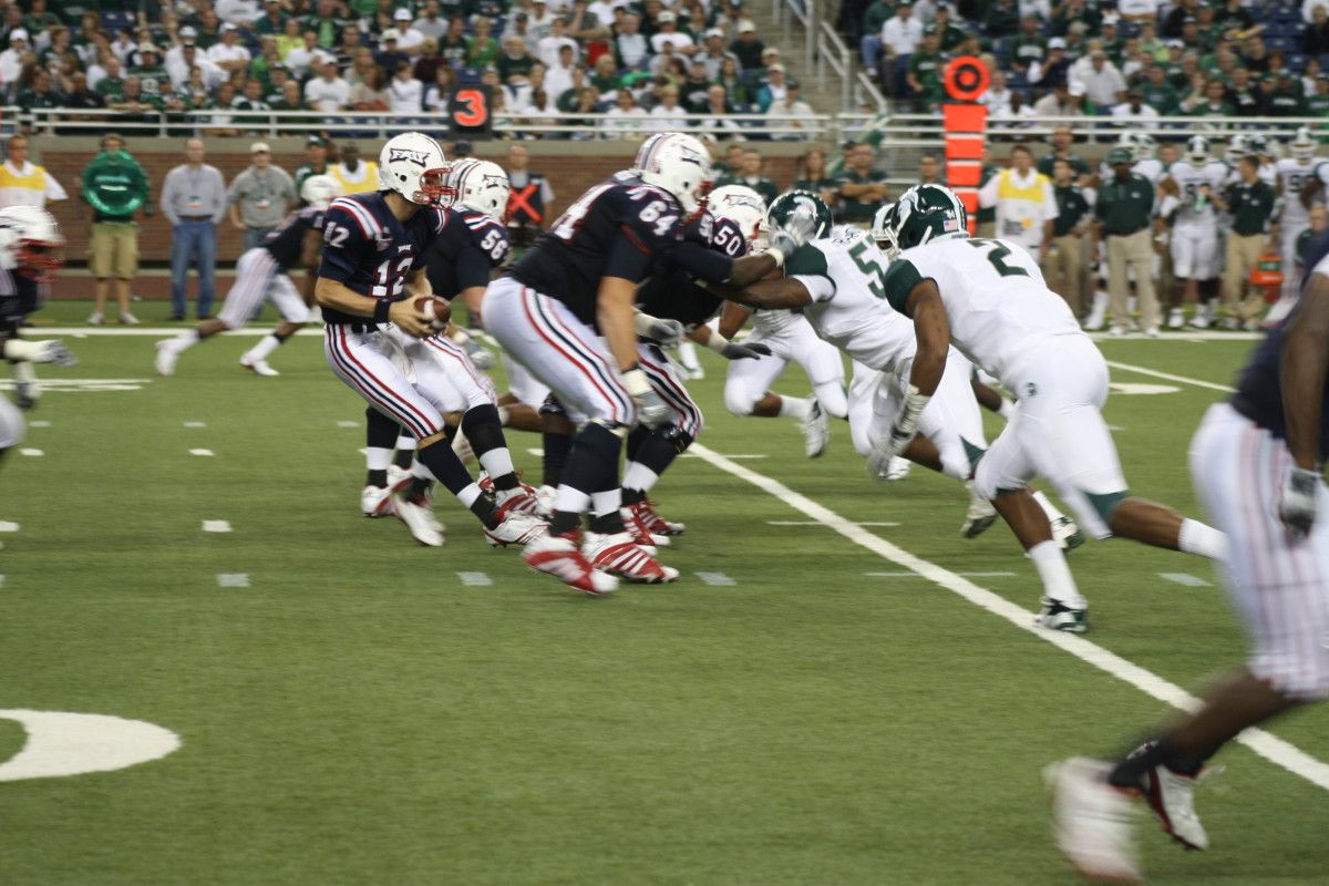 The Spartans start the 2010 campaign 2-0 with a win in the D against FAU. Photo courtesy of Mark Boomgaard.