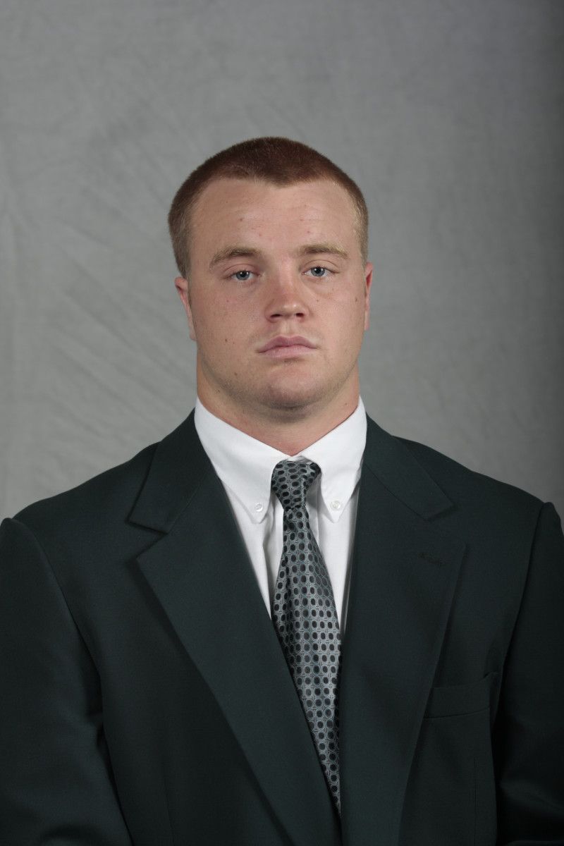 With so much TE depth, Gantt can have a great season but not get enough reps to earn All Big Ten status. Photo courtesy of MSU SID.