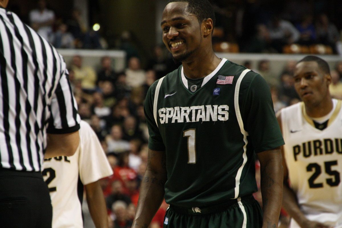 His smile says it all. The Spartans best player refuses to lose and leads his team in March! Photo courtesy of Mark Boomgaard.