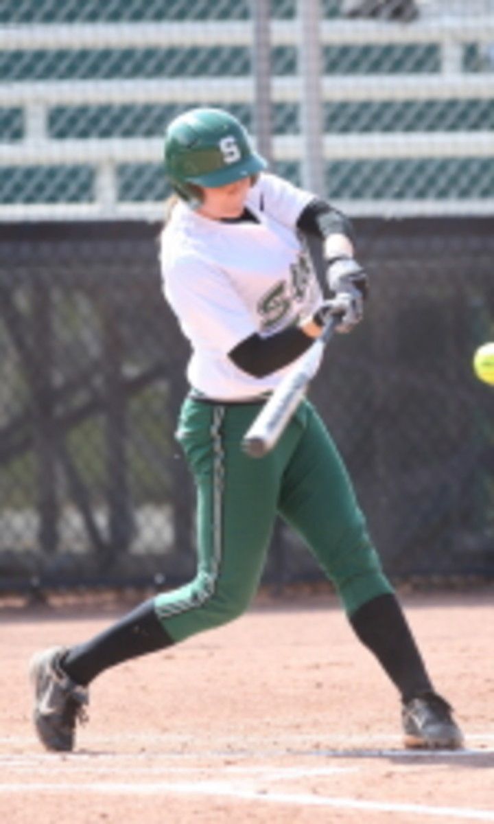 Spartans tally nine hits in loss to Buckeyes. Photo courtesy of MSU SID.