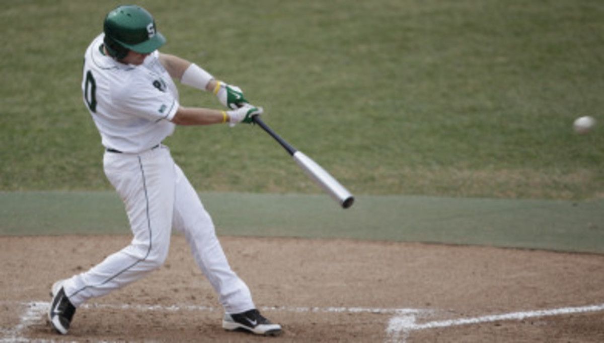 Andy Johnson had three hits in Friday's loss. Photo courtesy of MSU SID.