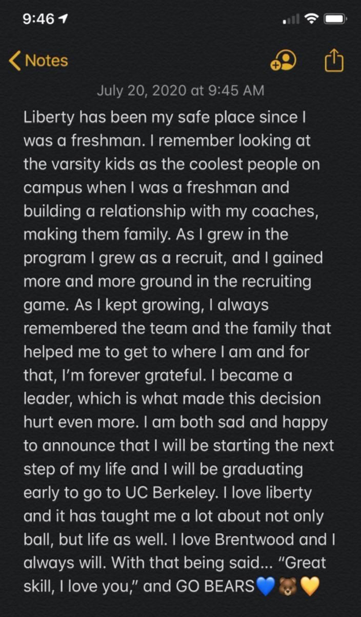 Calhoun instagram statement