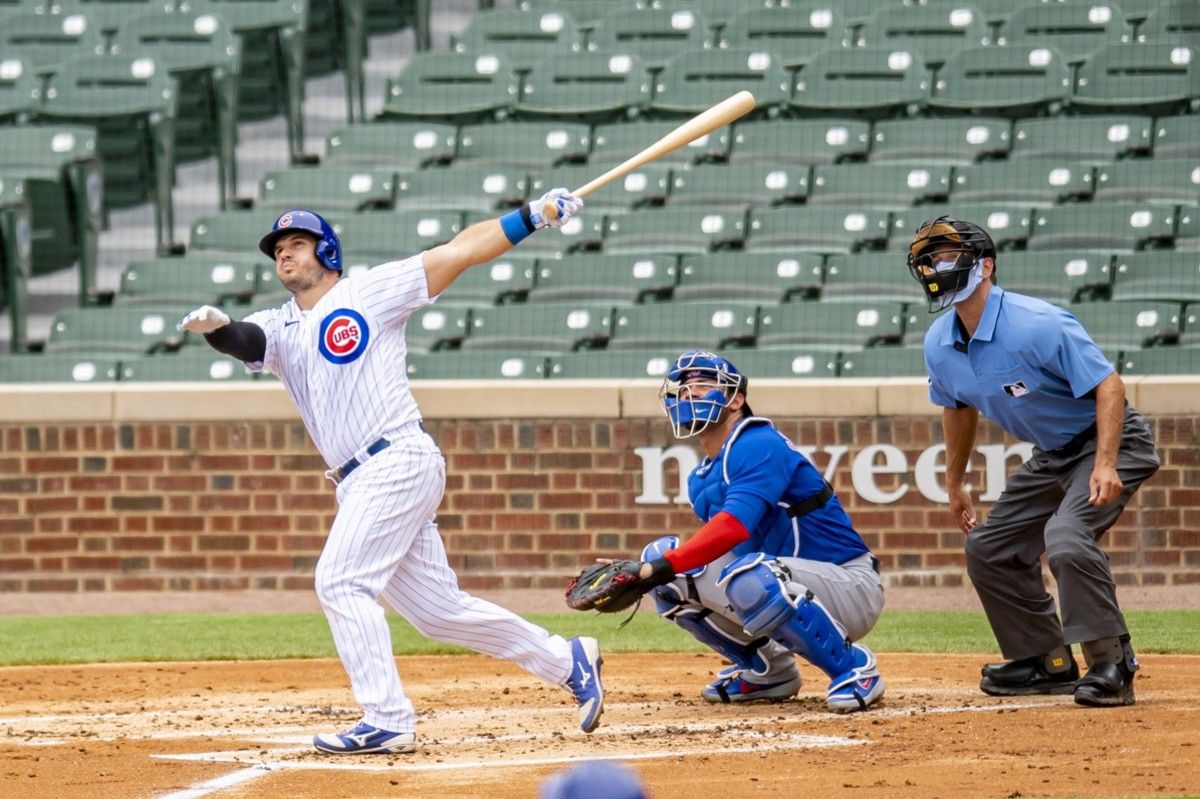 Josh Phegley is in his first year with the Cubs, as a backup catcher. (USA TODAY Sports)