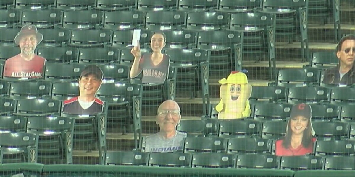Properly socially distanced cardboard fans. Not as imposing as having A.J. staring at opposing pitchers from the second row — but healthier.