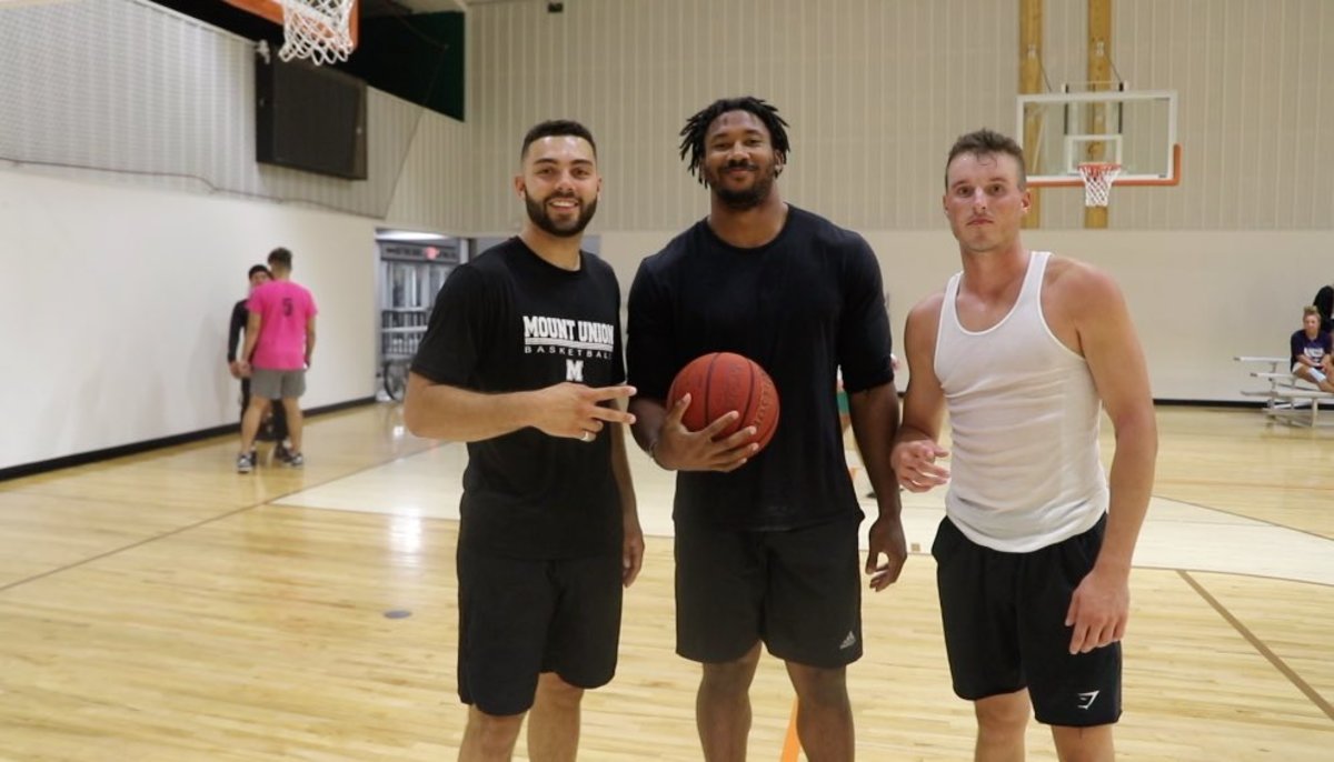 Myles Garrett Participates In Three Point Contest With YouTuber And ...