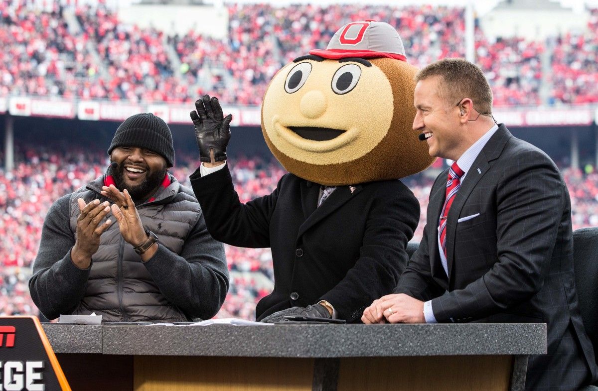 Kirk Herbstreit on GameDay Set