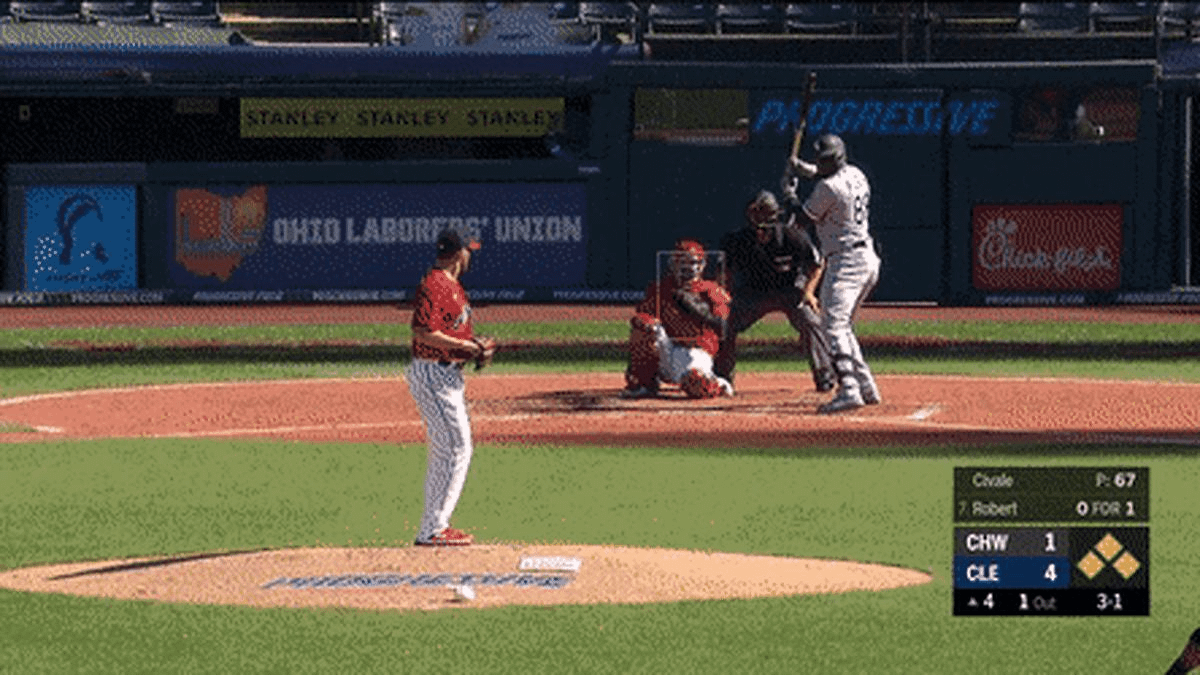 Robert chases the Sox out of a potentially big inning.