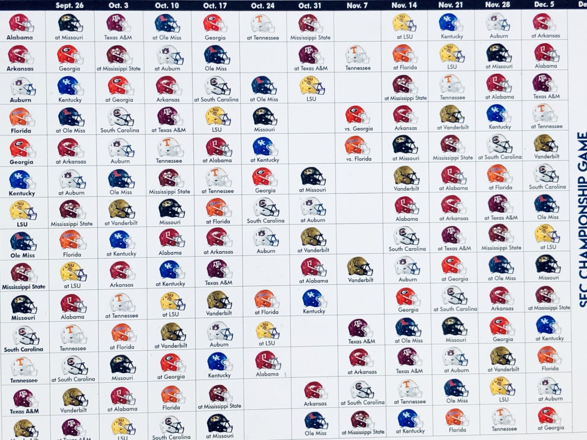 2020 schedule with helmets