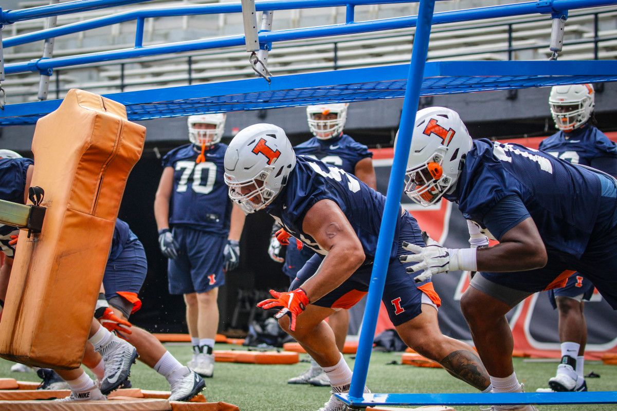 Illinois Fall 2020 football practice