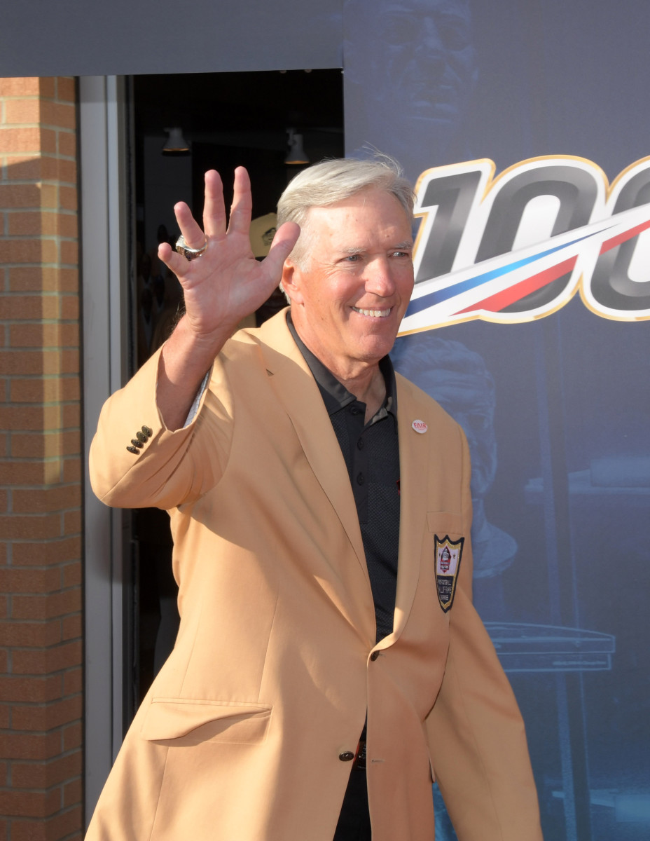 Roger Wehrli arrives during the 2019 Pro Football Hall of Fame Enshrinement at Tom Benson Hall of Fame Stadium in Canton, Ohio.