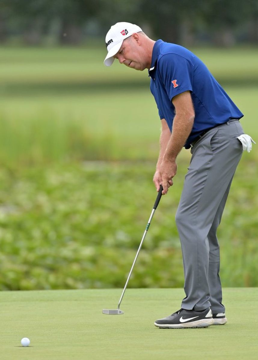 Illinois men's golf coach Mike Small followed up a second-round 63 with a final round 68 on Wednesday to take home the Illinois PGA Championship, an event Small had previously won in 2001, 2003-10, 2013-14 and 2018.