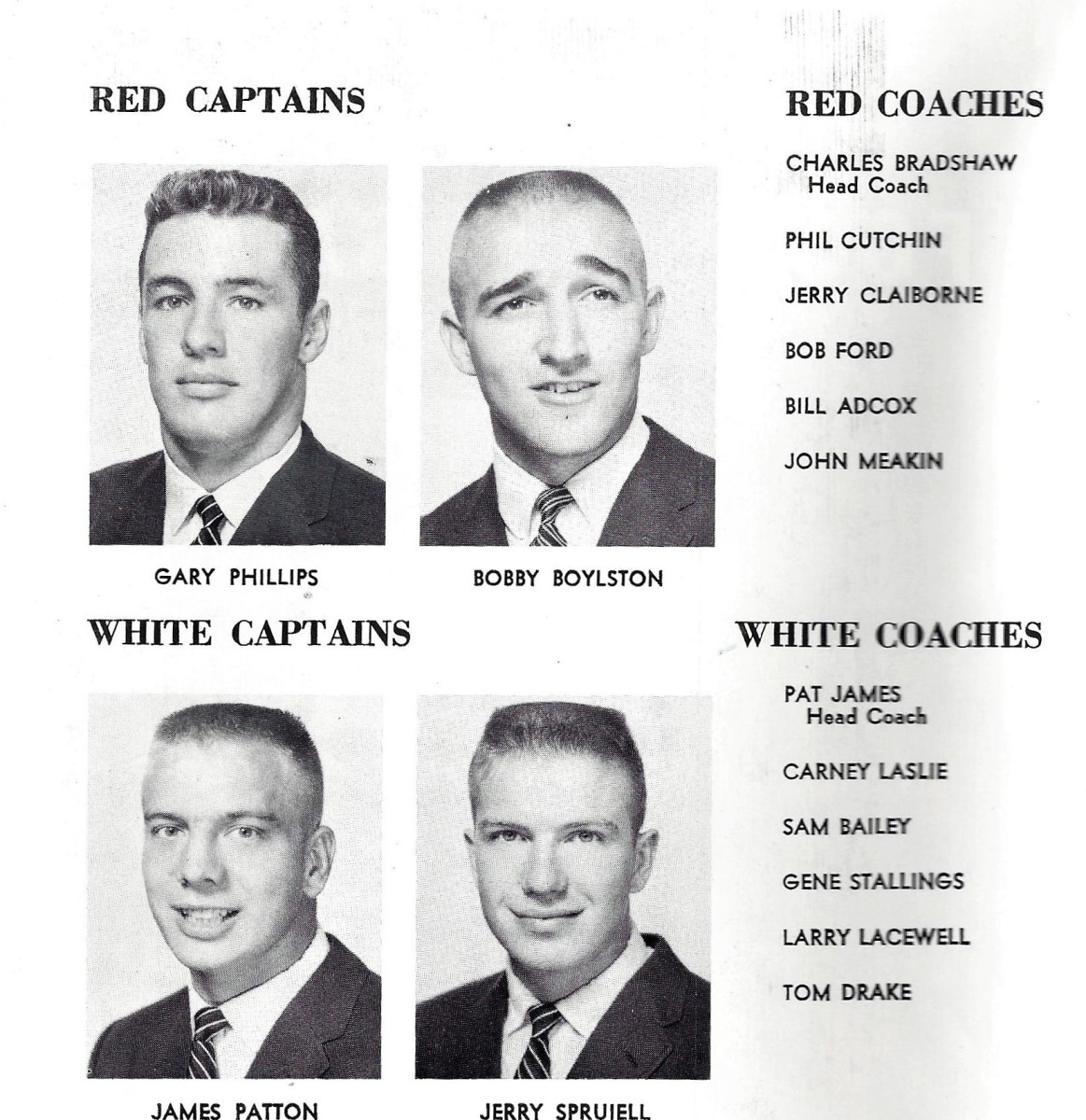 1960 A-Day coaches listing