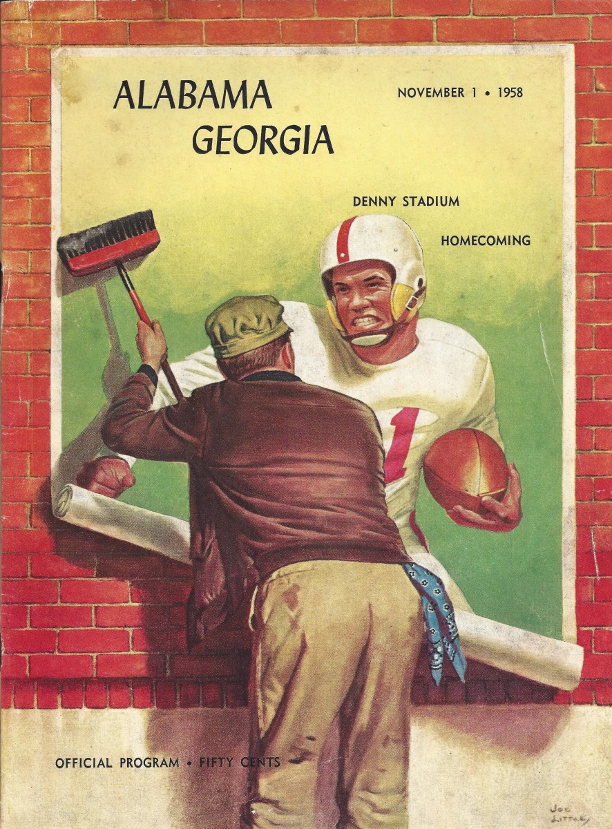 Georgia at Alabama, game program cover, Nov. 1, 1958
