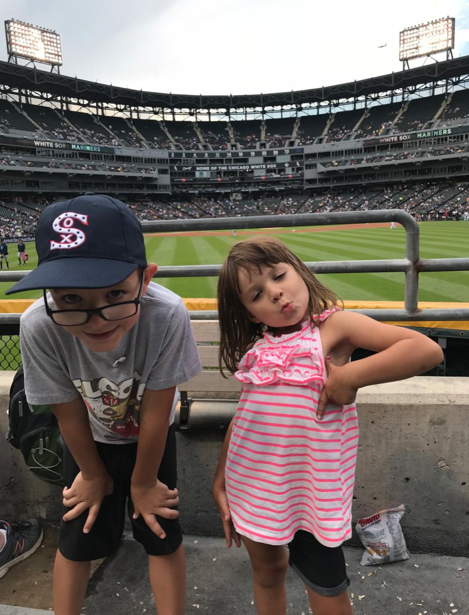 My kids at their first MLB game back in July 2017. My daughter still enjoys ridiculous poses.