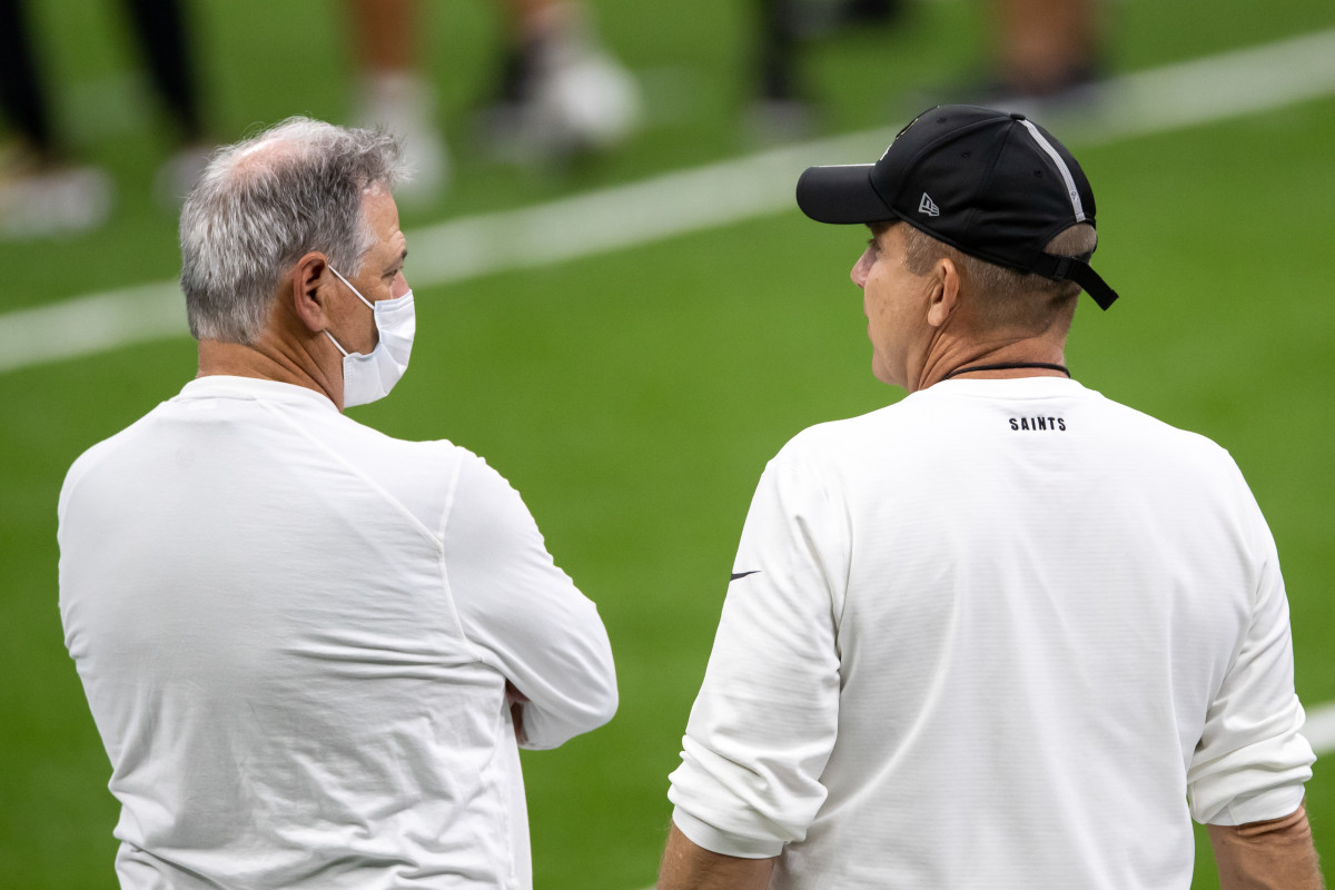 Saints GM Mickey Loomis and Head Coach Sean Payton