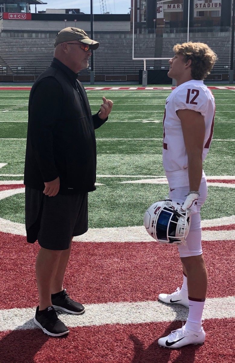 Billy Joe and Joey Hobert in Martin Stadium.