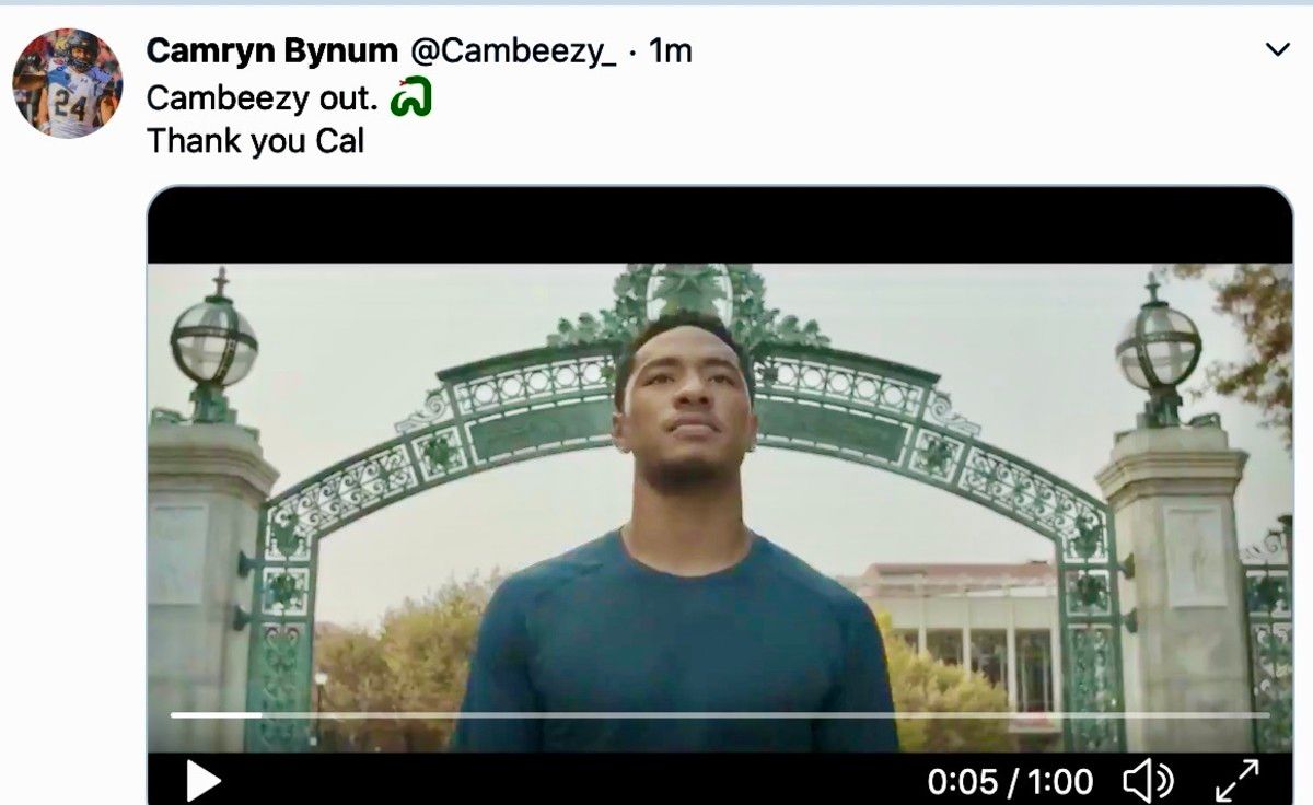 Camryn Bynum says goodbye to Cal after four years