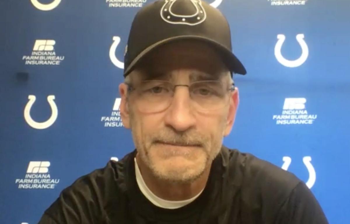 Indianapolis Colts head coach Frank Reich speaks to the media via a Zoom video call on Sunday afternoon.