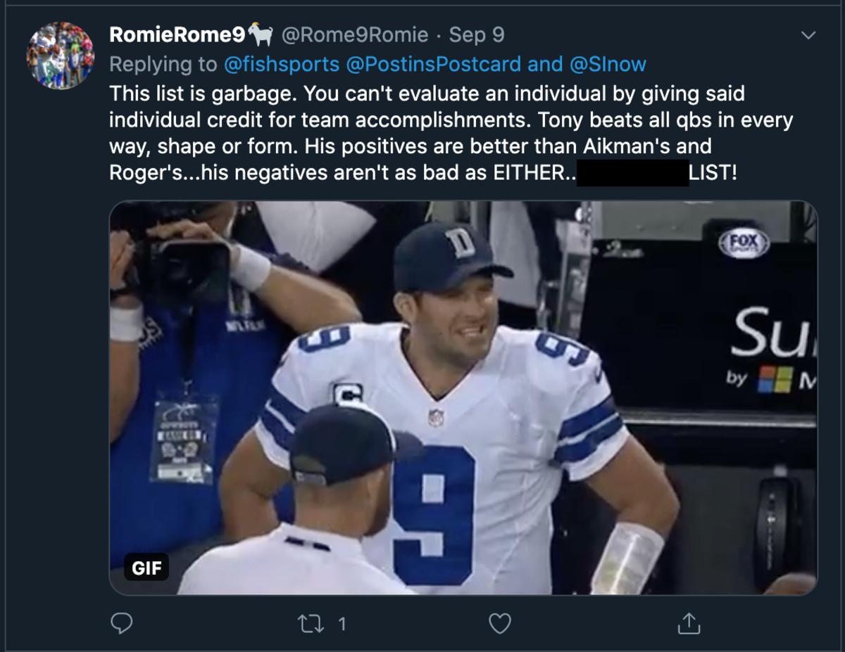 Romo Tweet