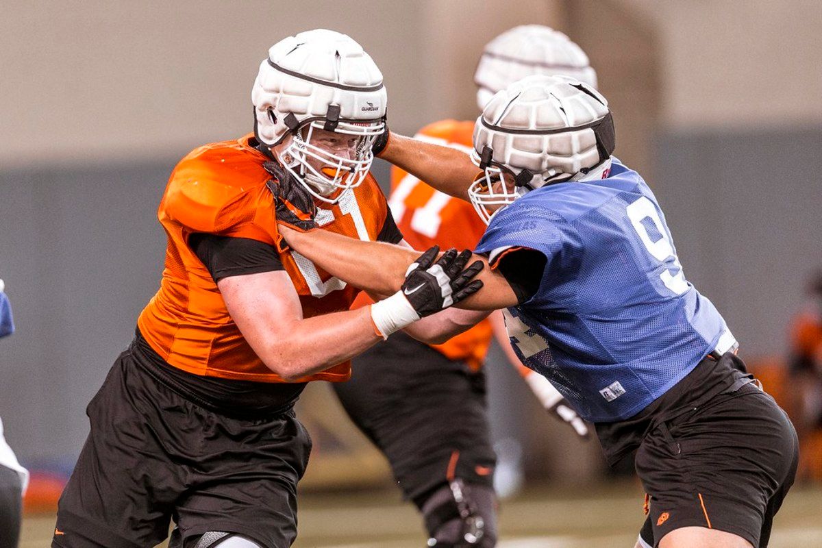 Practices have been physical, even the work between the starters and the scout team as seen here.