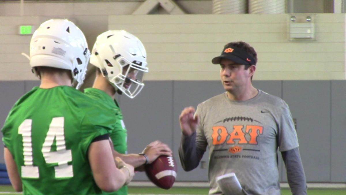 Tim Rattay coaching Sanders and Peyton Thompson.