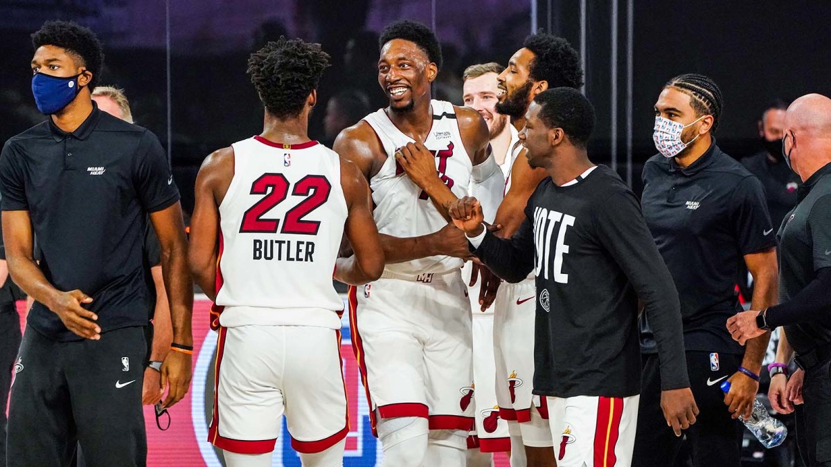 Jimmy Butler and his teammates