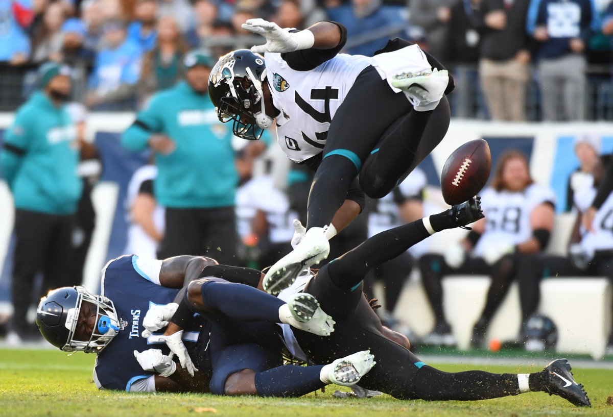 Can Myles Jack and the Jaguars break the curse of Nissan Stadium on Sunday? Mandatory Credit: Christopher Hanewinckel-USA TODAY Sports