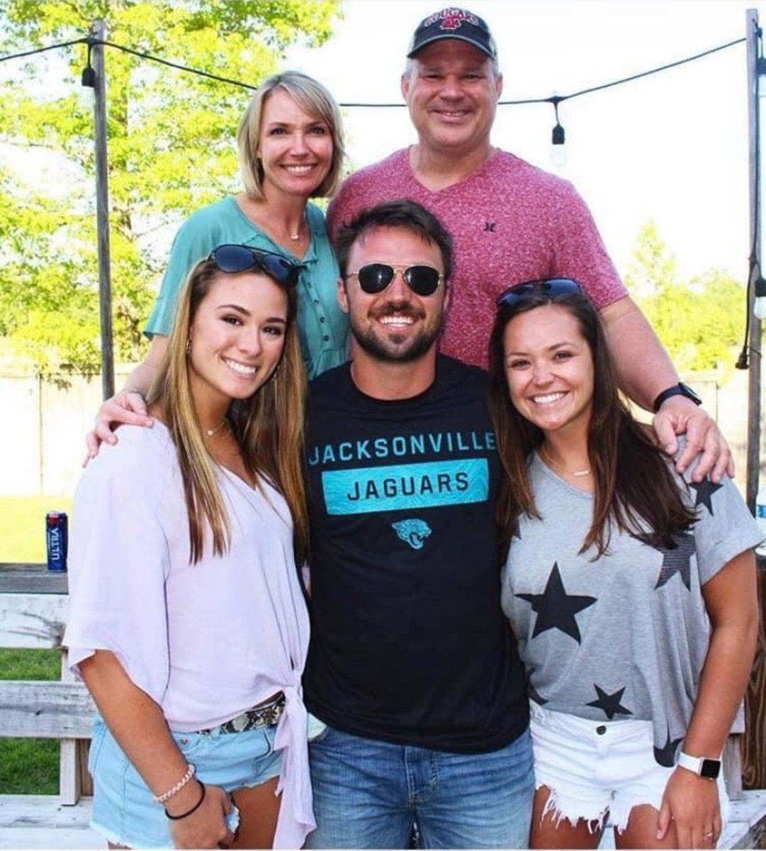 Minshew, the oldest of 3, celebrates with family after being drafted. Photo Courtesy: Minshew Family