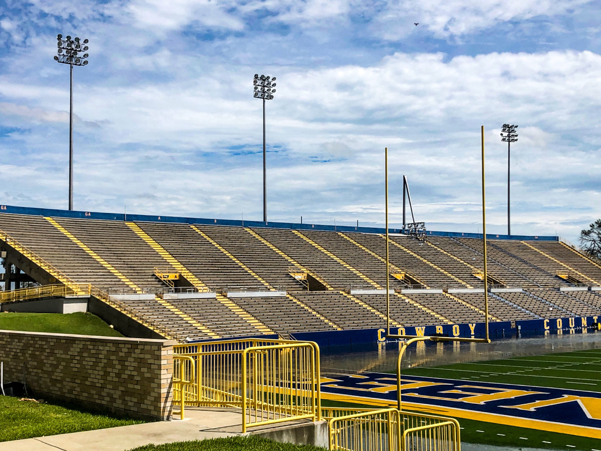 Flooding in Cowboy Stadium at McNeese State