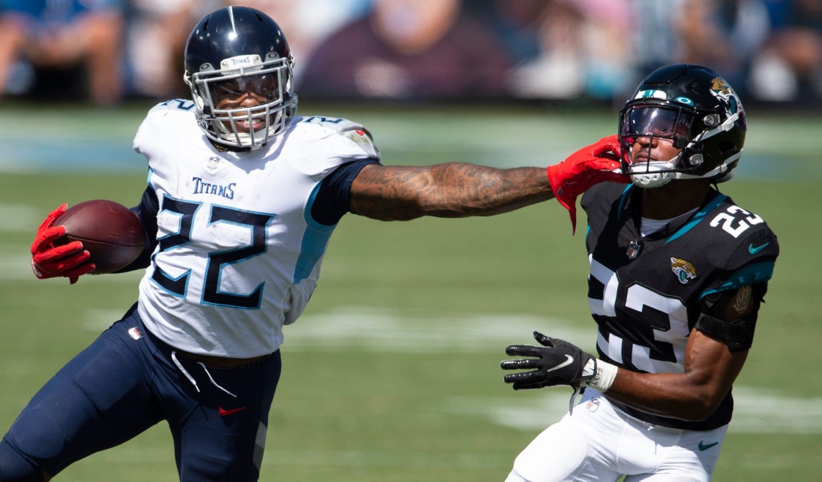 Tennessee Titans running back Derrick Henry, who led the NFL in rushing in 2019, already has 56 carries in two games this season.
