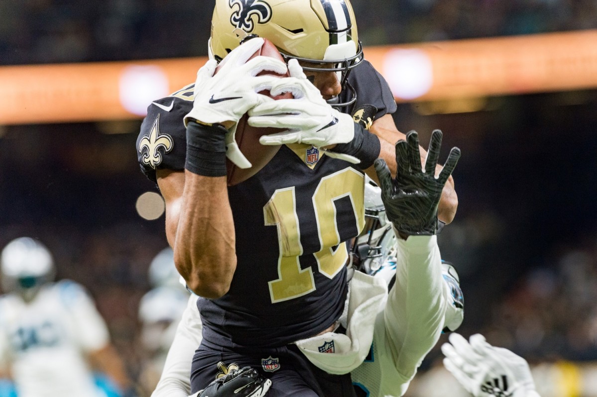 New Orleans Saints wide receiver Tre'Quan Smith (10) Mandatory Credit: Scott Clause/The Advertiser via USA TODAY
