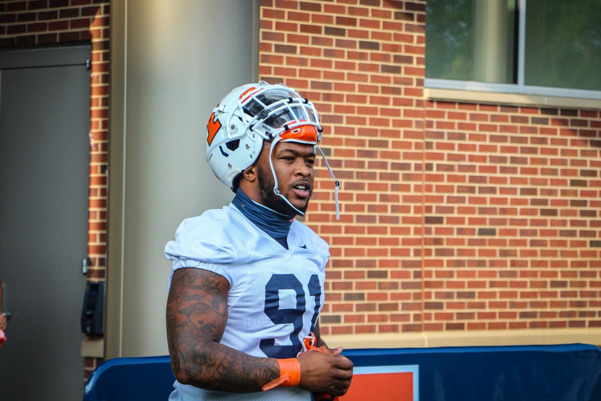 Illinois senior defensive tackle Jamal Woods had 14 tackles, 5.5 tackles for loss, 0.5 sack, one forced fumble in the 2019 season.