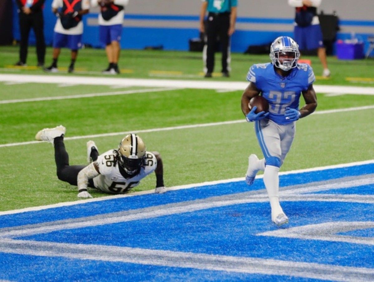 Detroit Lions running back D'Andre Swift